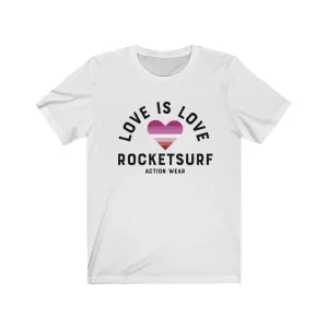 Love is Love Lesbian Pride Unisex Short Sleeve Tee