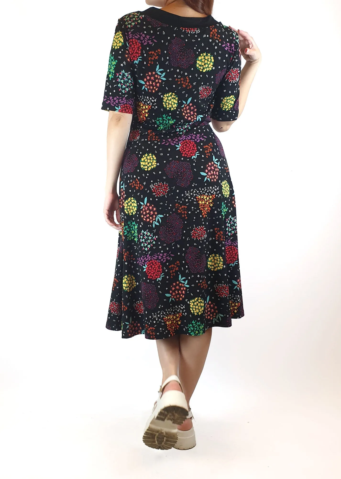 Maiocchi floral faux wrap dress size 10