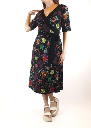 Maiocchi floral faux wrap dress size 10
