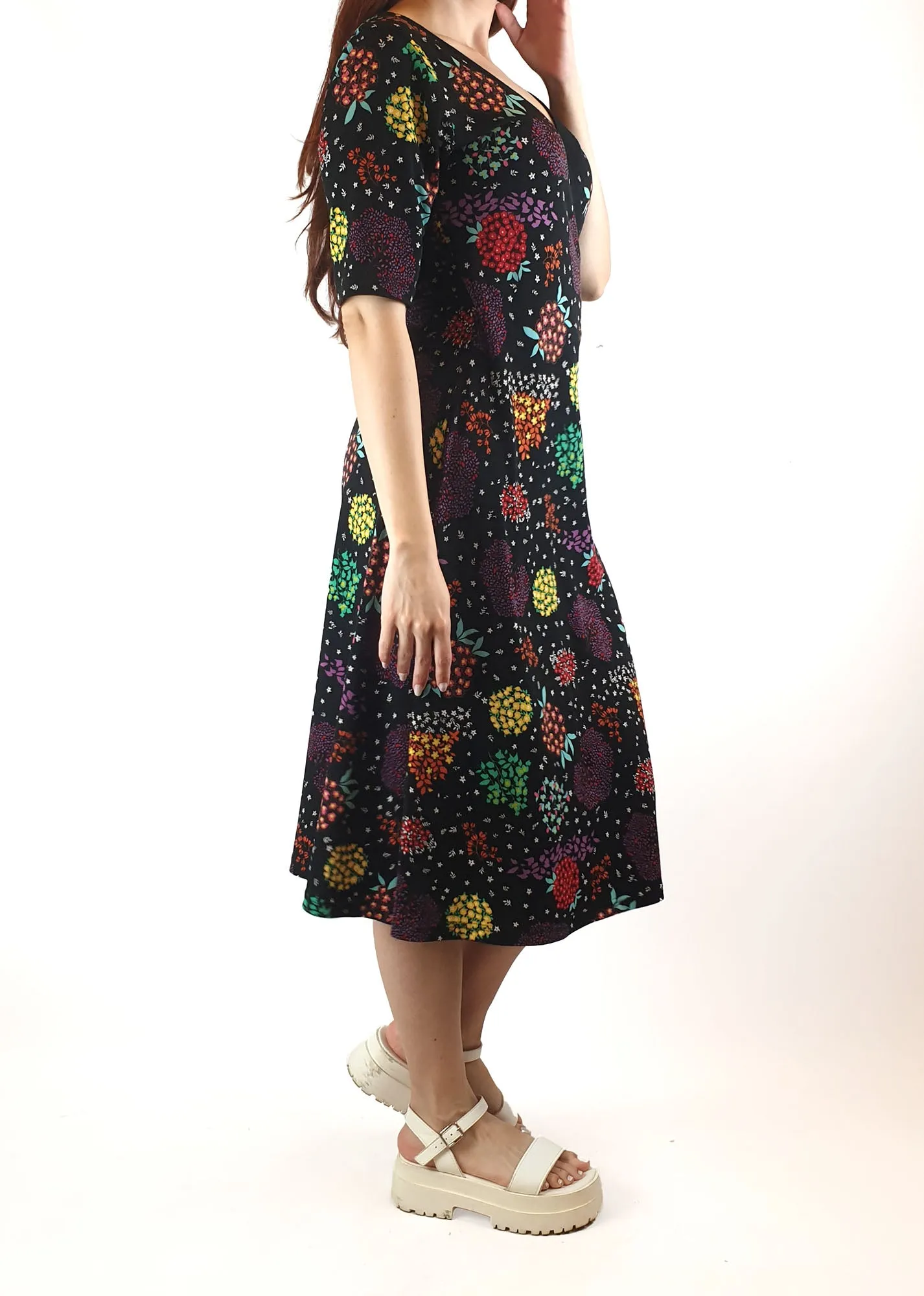 Maiocchi floral faux wrap dress size 10