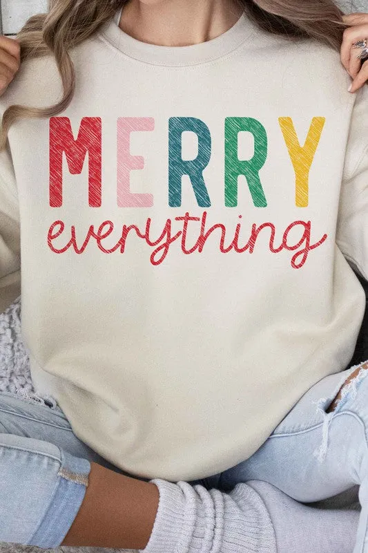 MERRY EVERYTHING CHRISTMAS GRAPHIC SWEATSHIRT