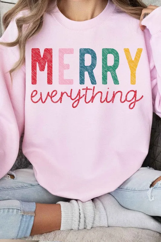MERRY EVERYTHING CHRISTMAS GRAPHIC SWEATSHIRT