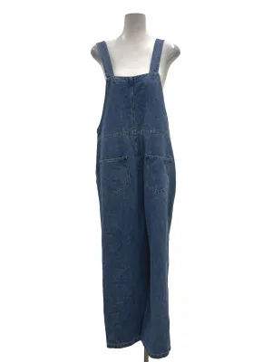 Mid-Washed Denim Overalls