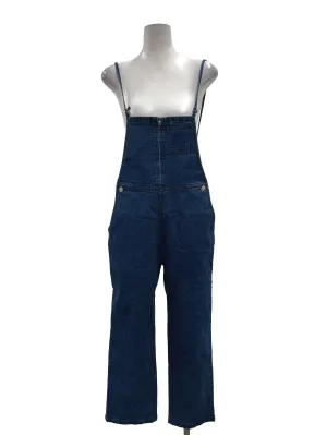 Mid-Washed Denim Overalls