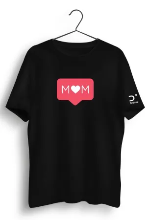 Mom Graphic Printed Black Tshirt