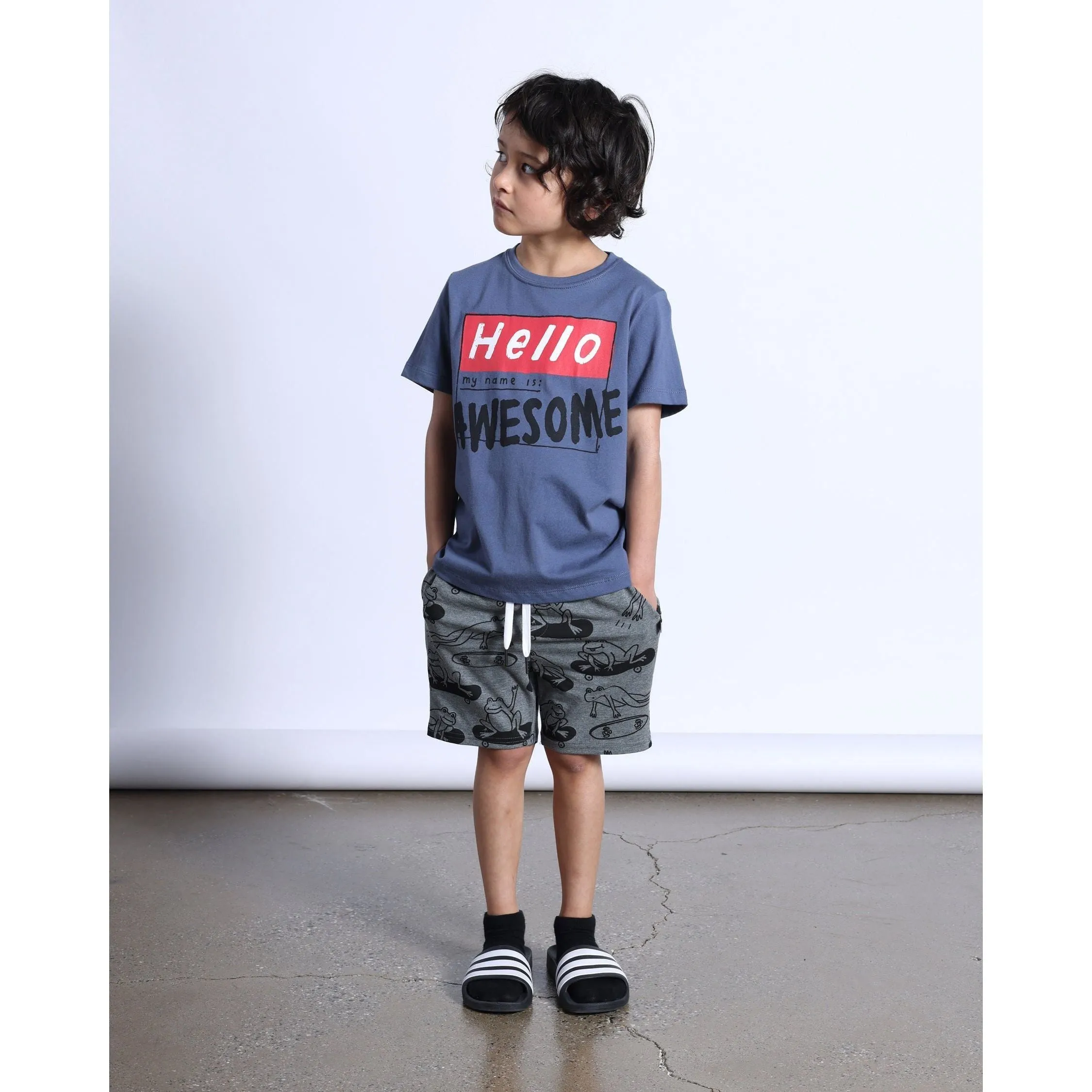 My Name Is Awesome Tee- Midnight