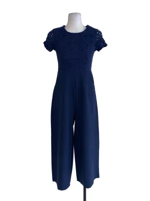 Navy Blue Half Floral Jumpsuits