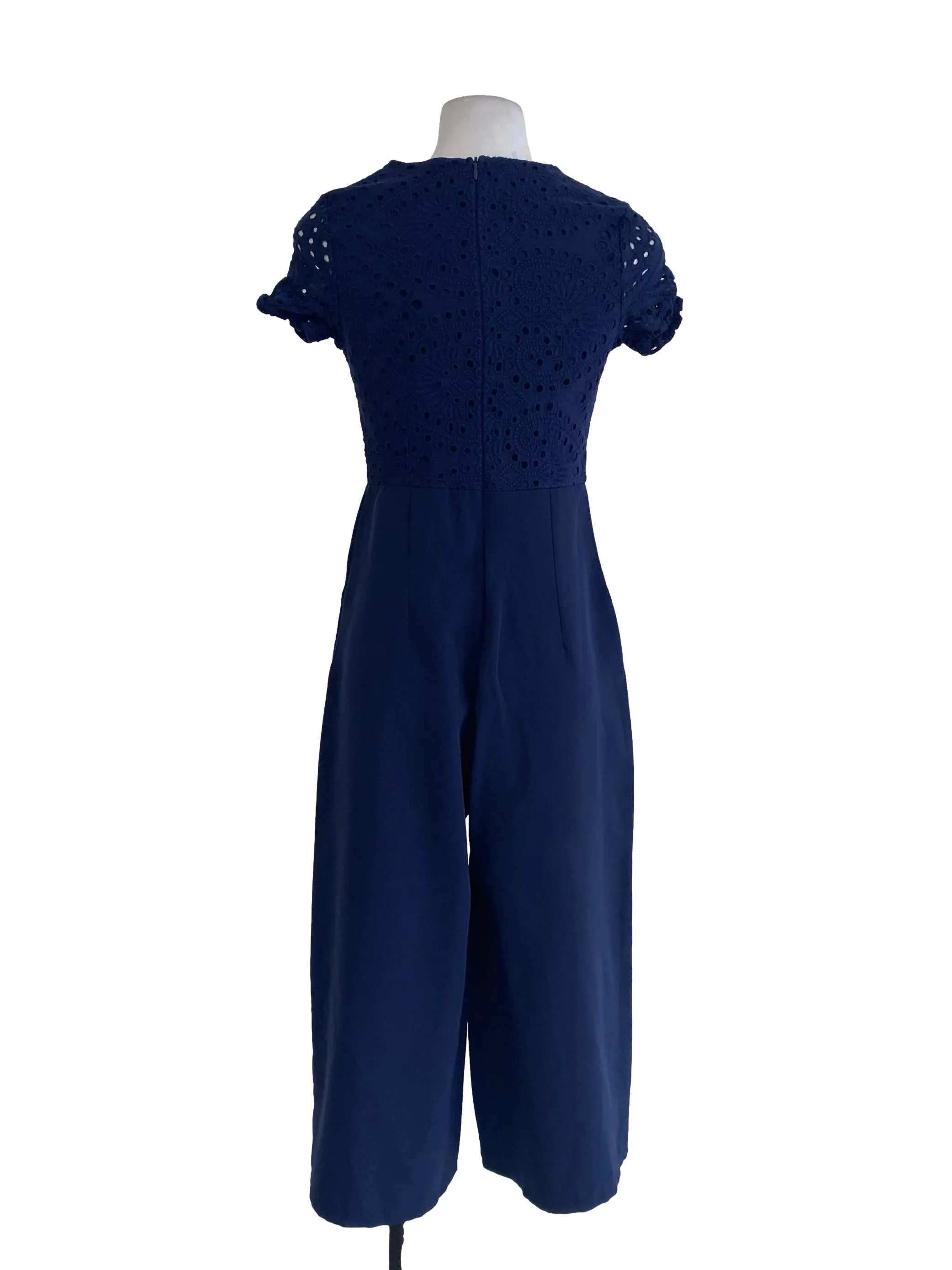 Navy Blue Half Floral Jumpsuits