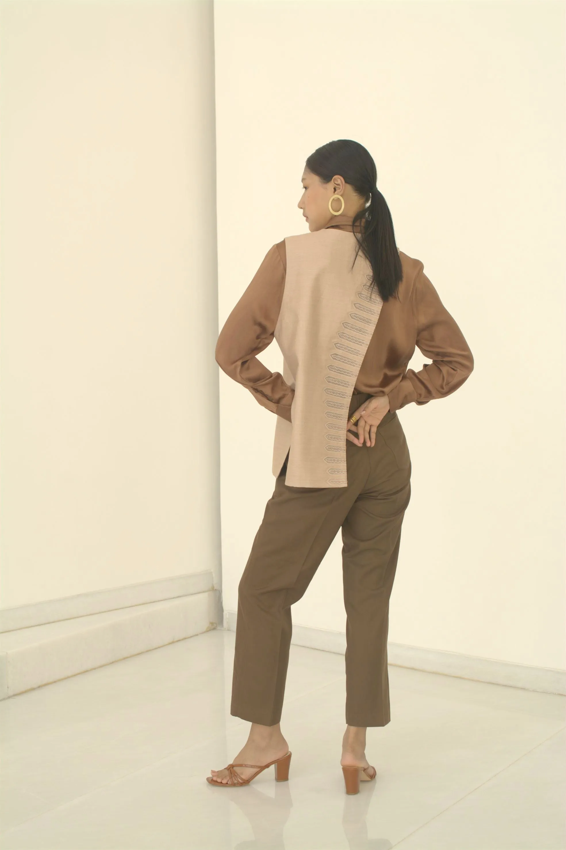 New Season Summer to Fall 2024-Pants Wide Leg Poly Cotton Brown-TB/C/002-Suzanne-Fashion Edit Hemji