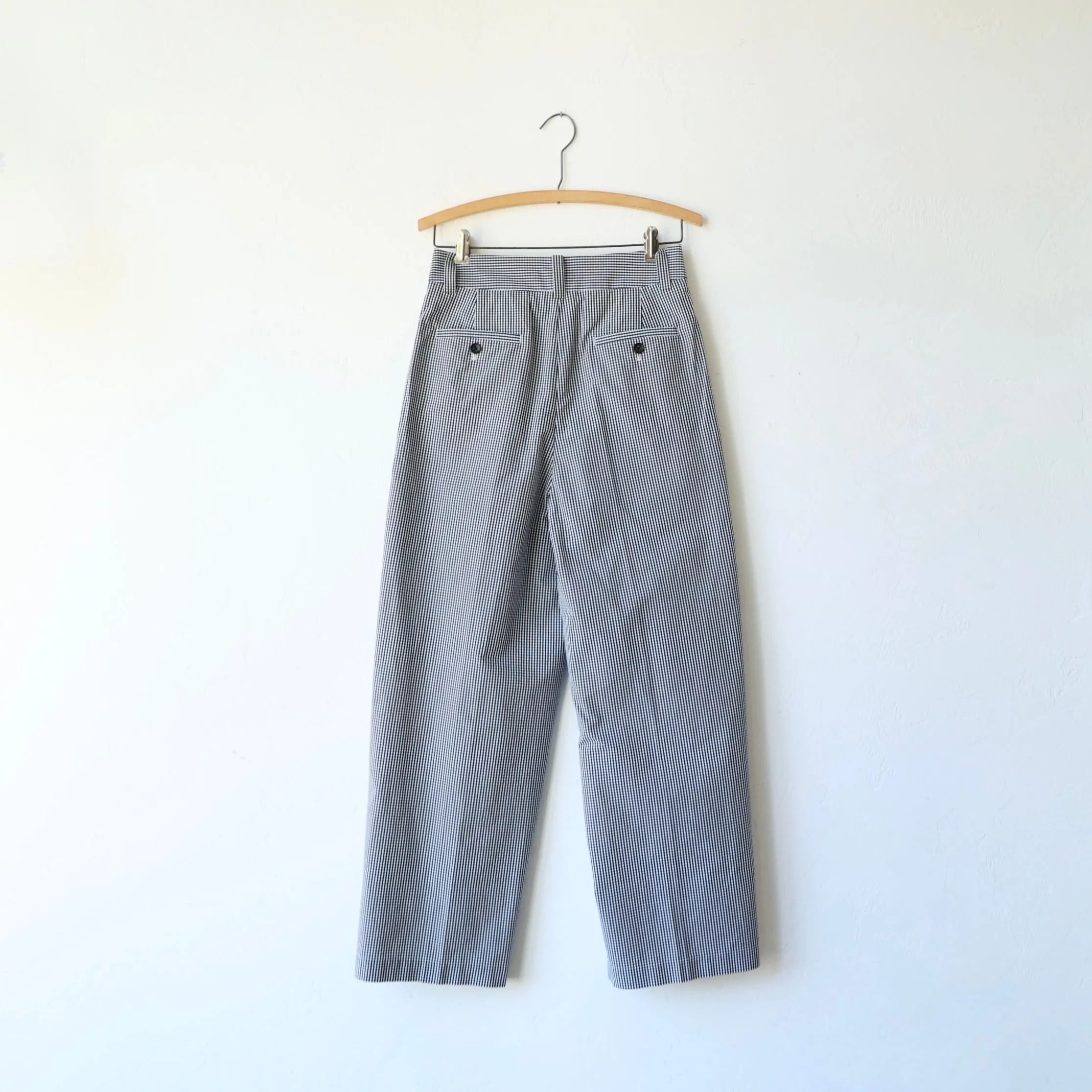 Nicholson & Nicholson Tiny Gingham Trousers - Navy/White