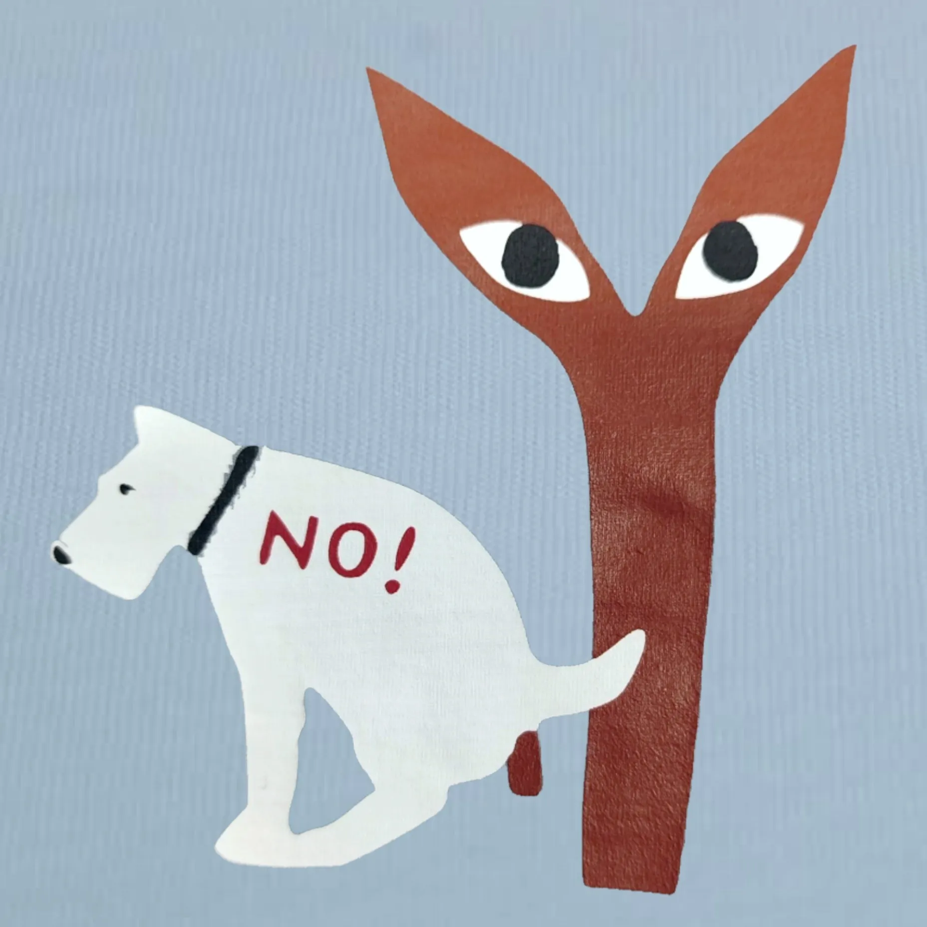 No Pooping T-Shirt Palm Blue
