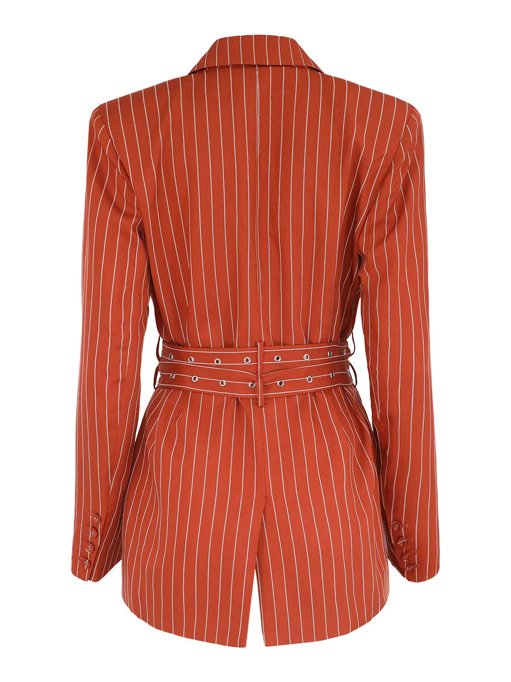 Nonchalant Axel Blazer in Rust/White Stripe
