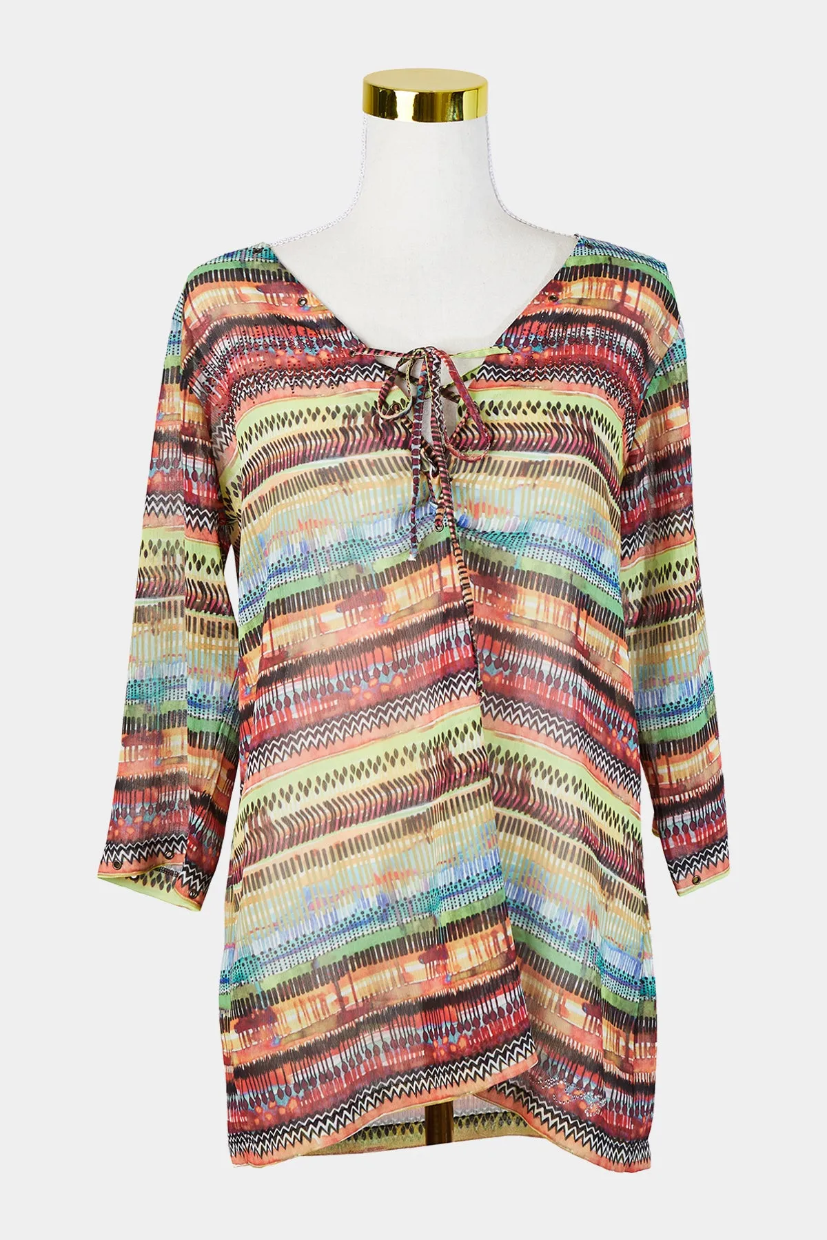 NSC Multi Sheer Tie Up Detail Tunic