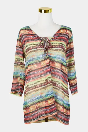NSC Multi Sheer Tie Up Detail Tunic