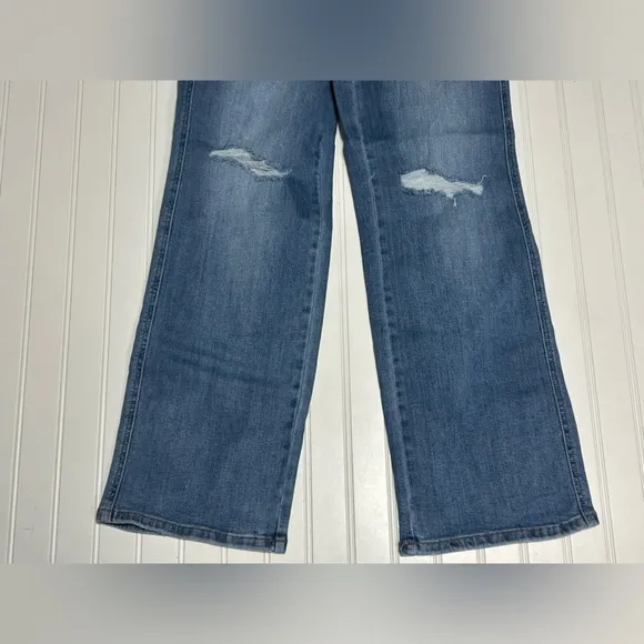 NWT Judy Blue High Rise Tummy Control Distressed Straight Jeans size 9