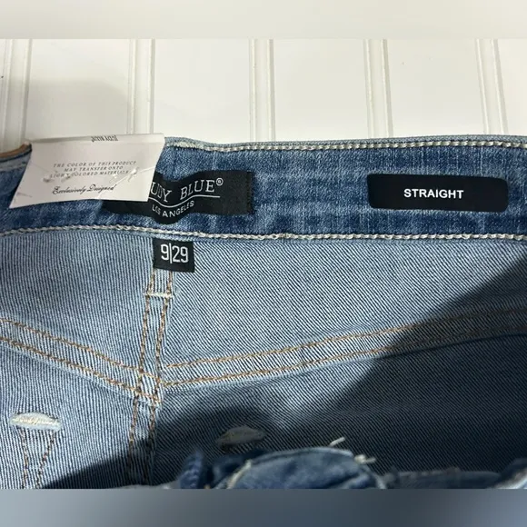 NWT Judy Blue High Rise Tummy Control Distressed Straight Jeans size 9