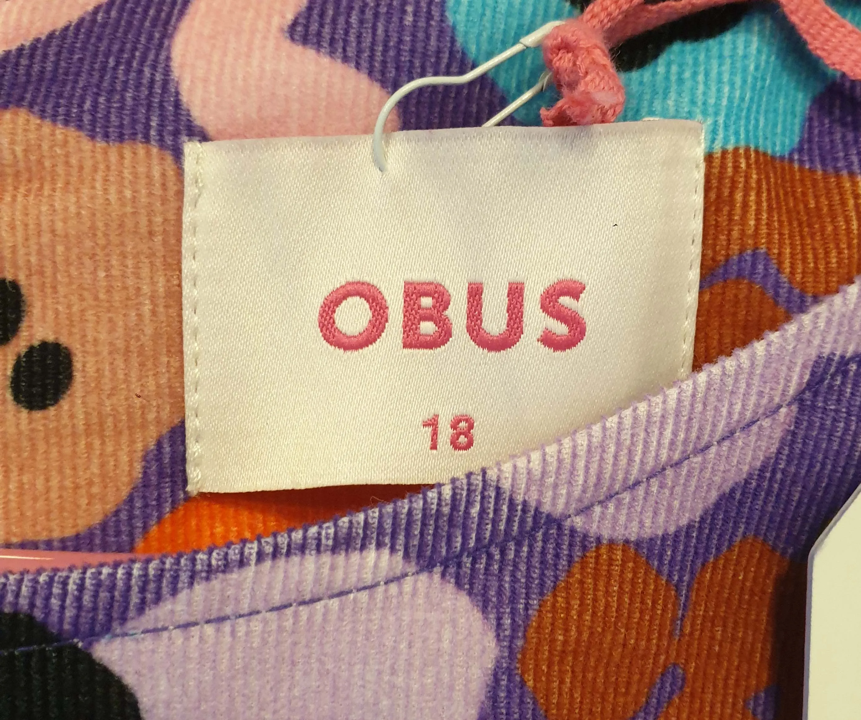 Obus floral cord long sleeve dress size 18