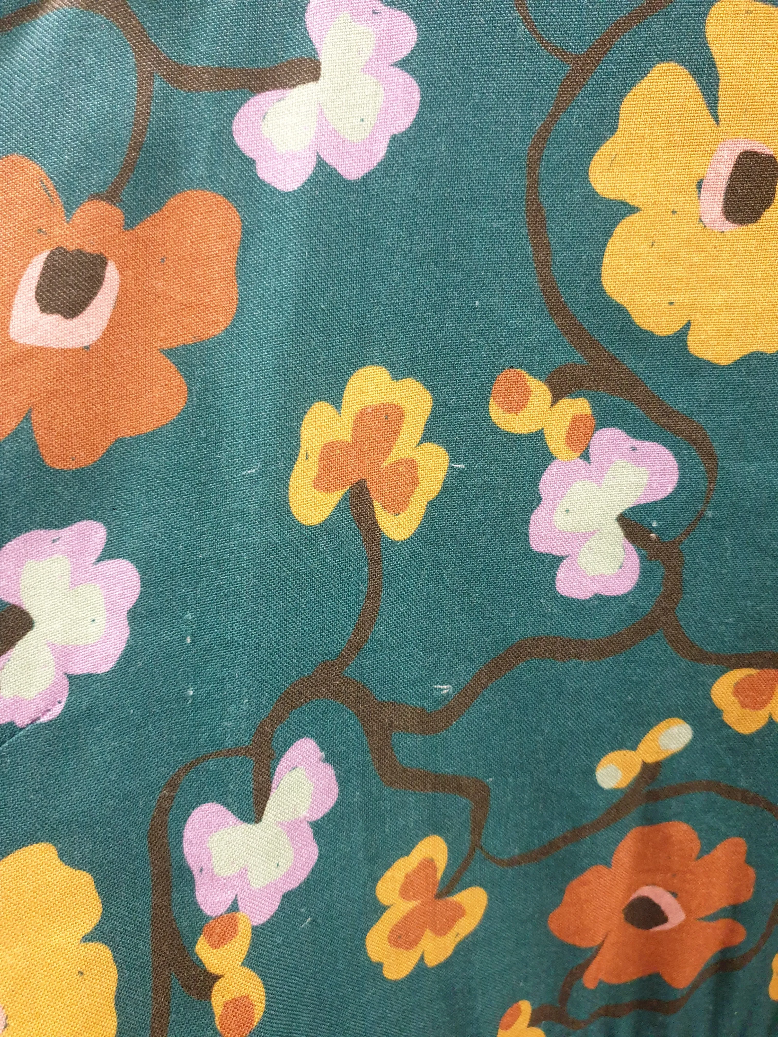 Obus green floral print long sleeve dress size 3