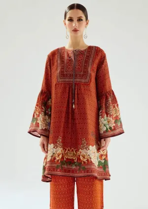 Pankti rust silk boho top