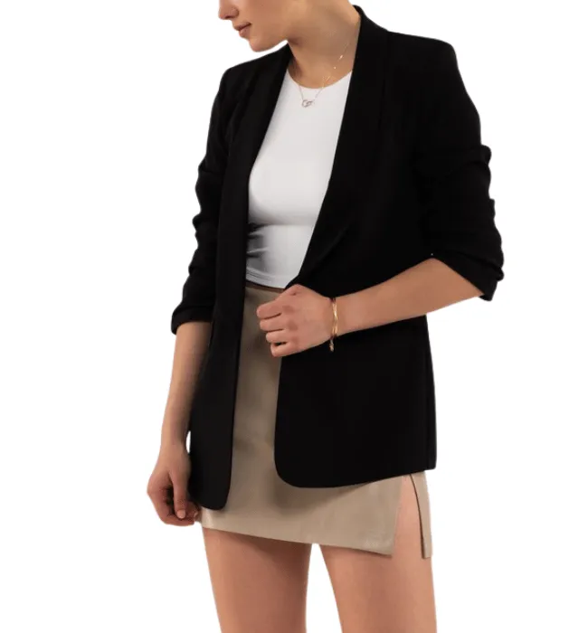 Paula Ruched Sleeve Blazer