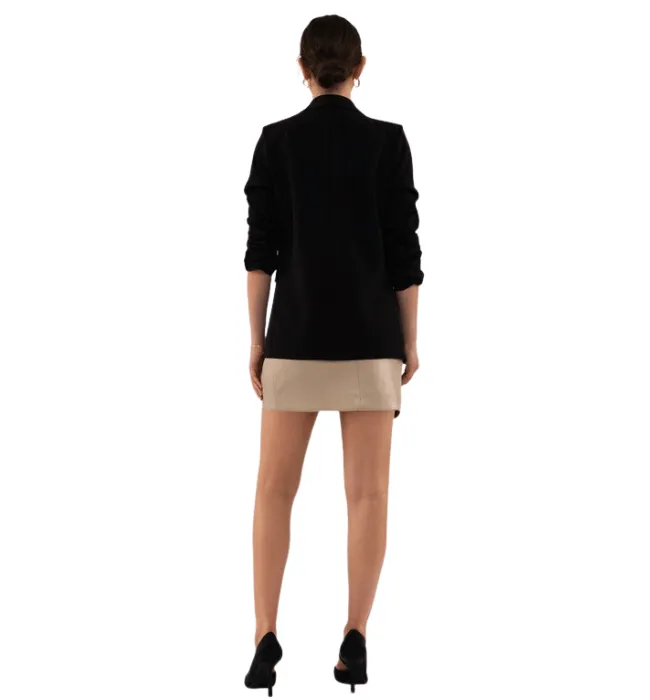 Paula Ruched Sleeve Blazer