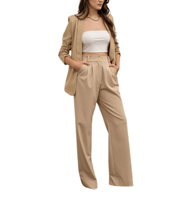 Paula Ruched Sleeve Blazer