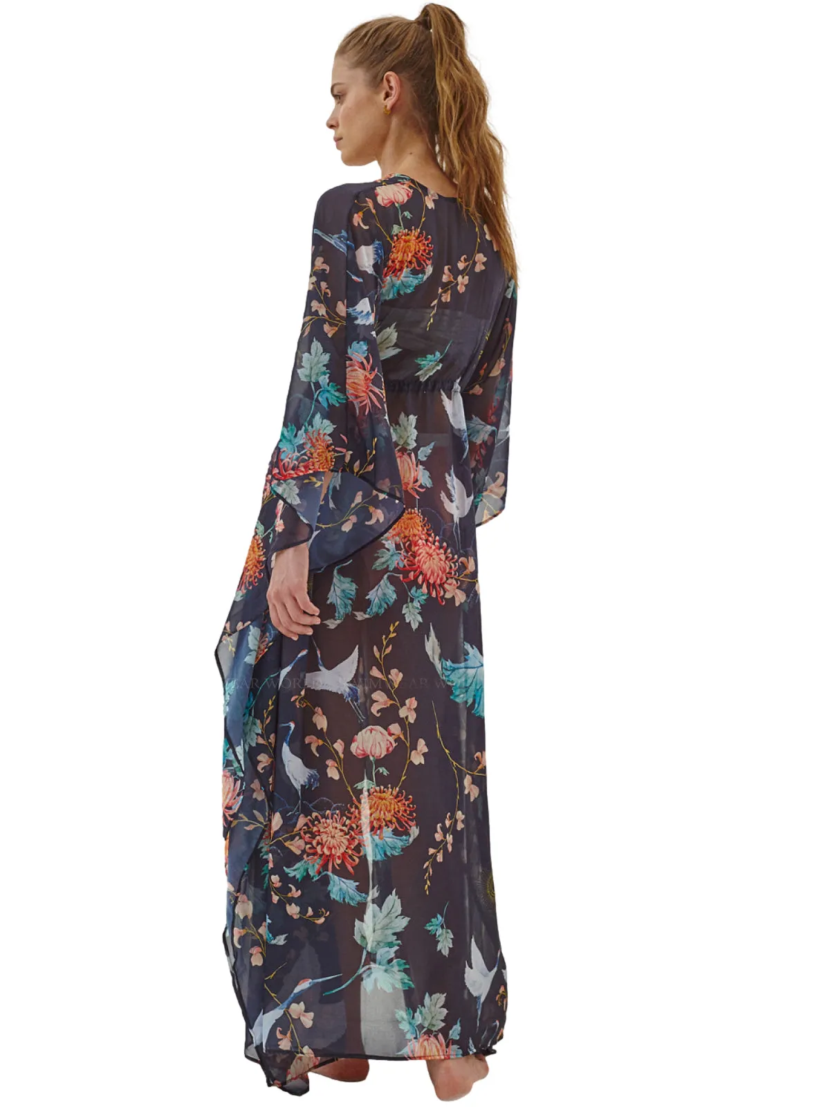 Printed Butterfly Kimono ::RET