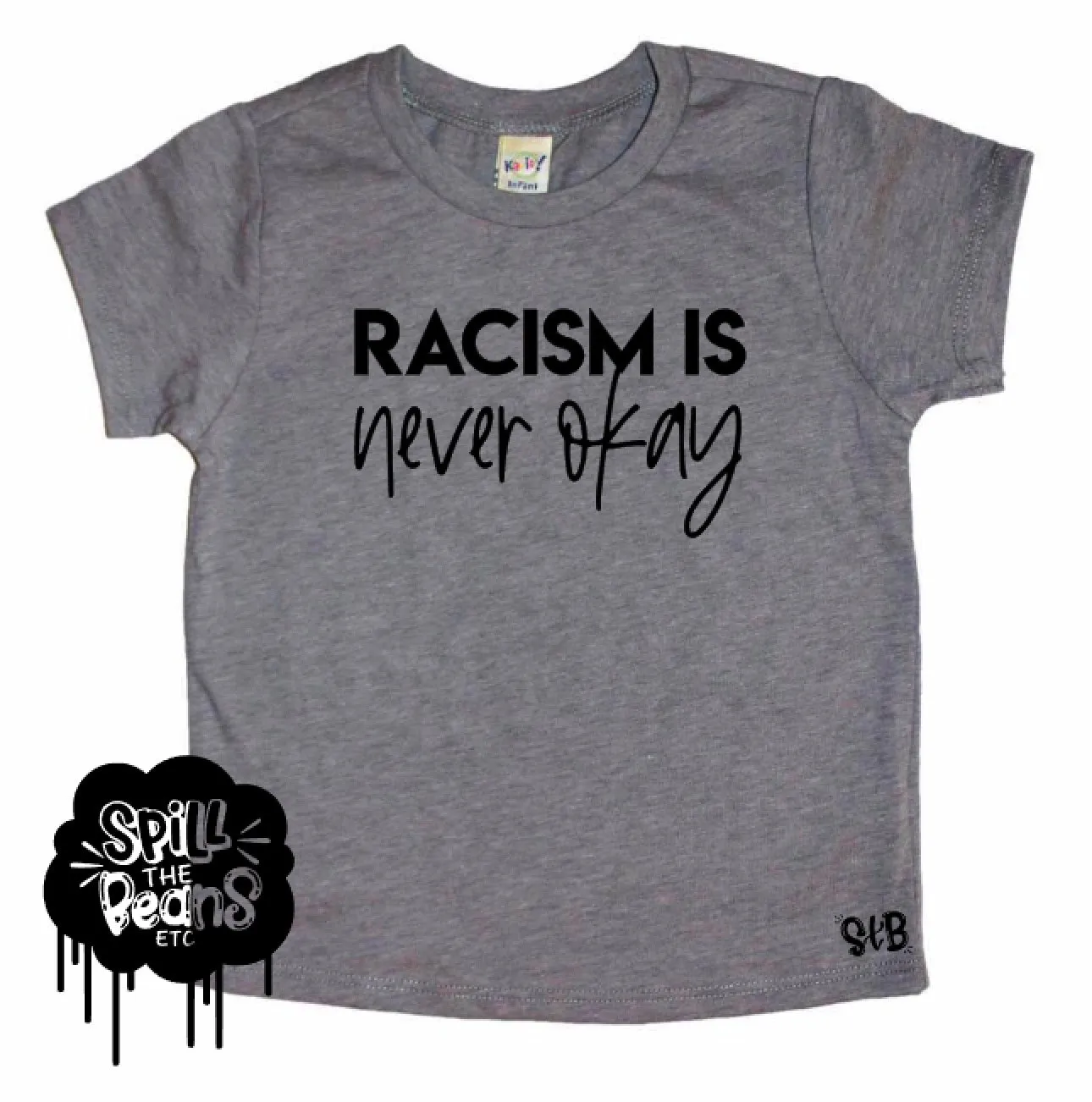 Racism is NEVER Okay Black Lives Matter Kids Tee