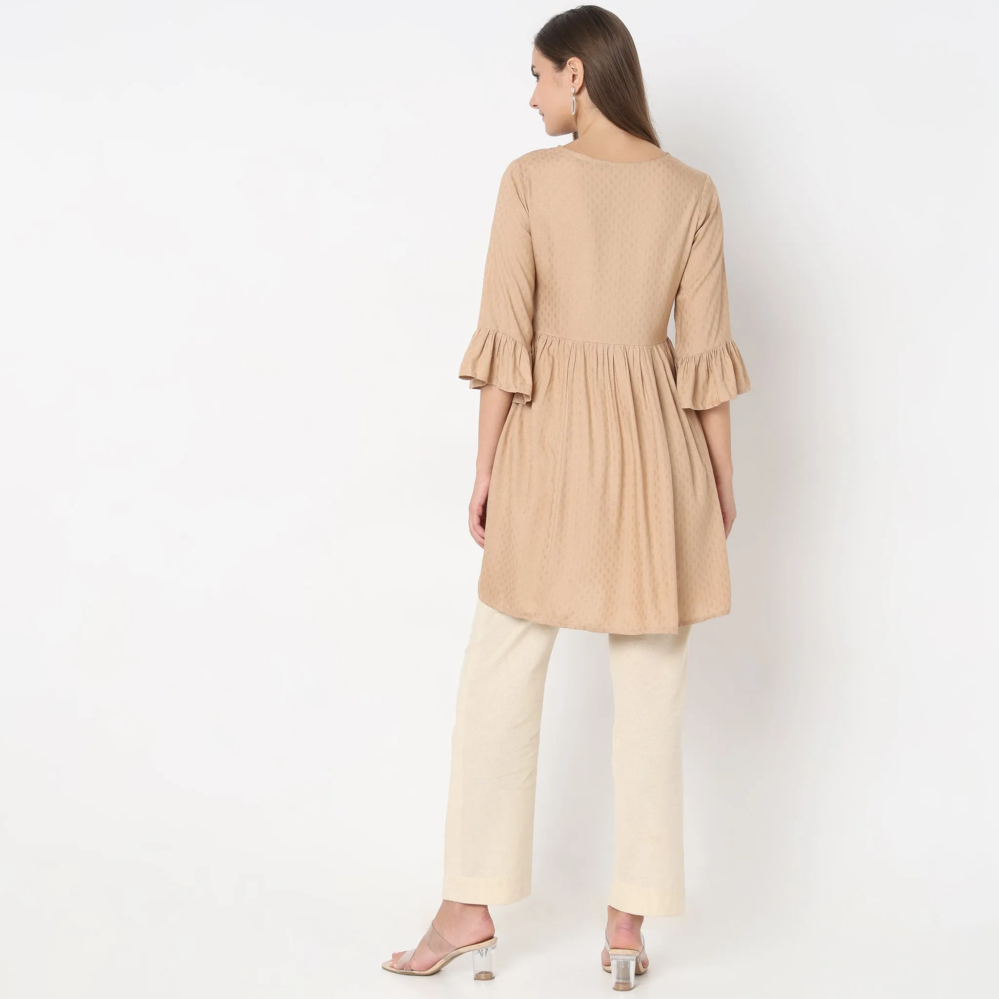 Regular Fit Embroidered Dress
