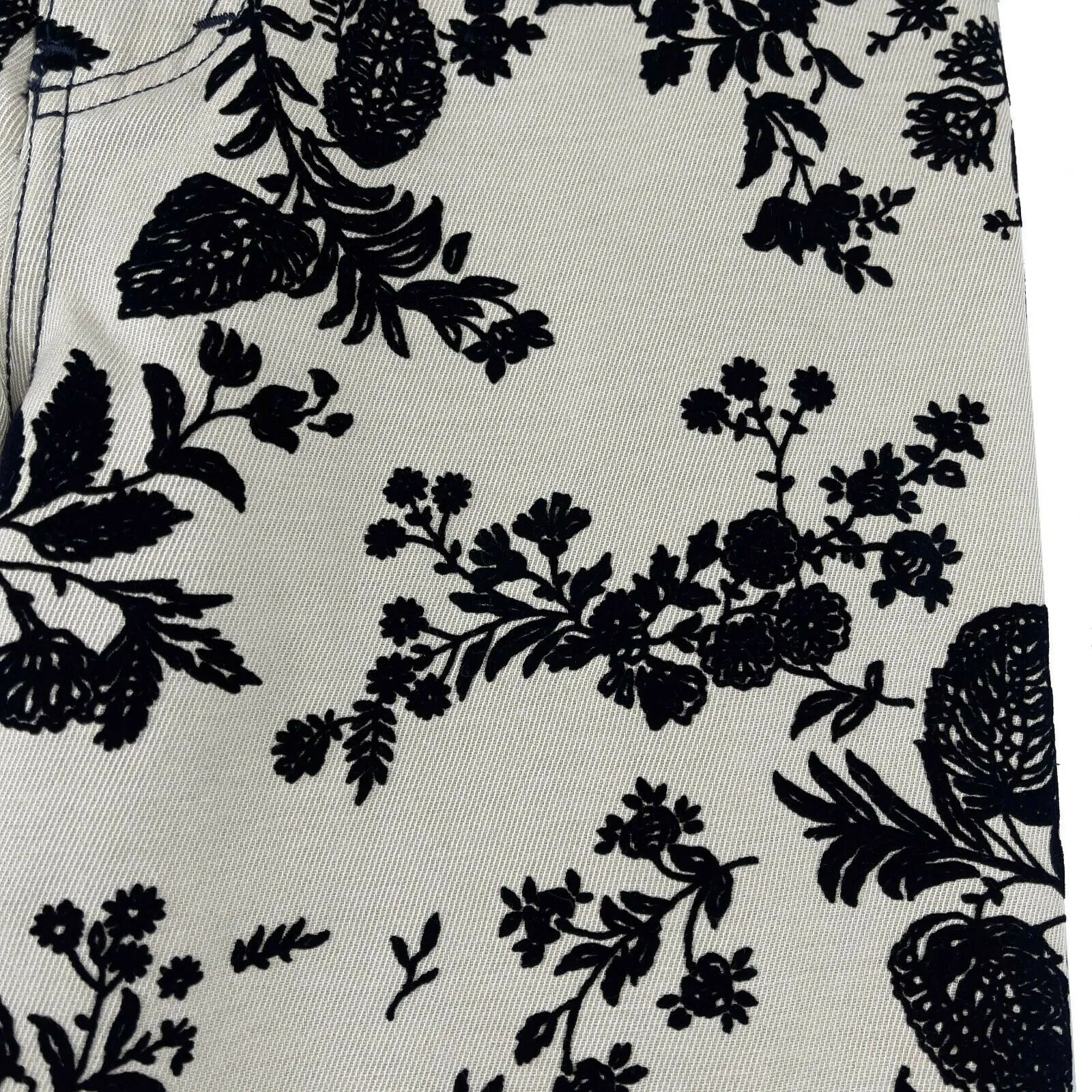 Rodarte - Floral Jeans Straight-Fit in Cream | FALL WINTER '20 - Bottoms