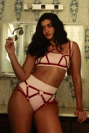 Rolling Sweetheart Bottom Harness - Red