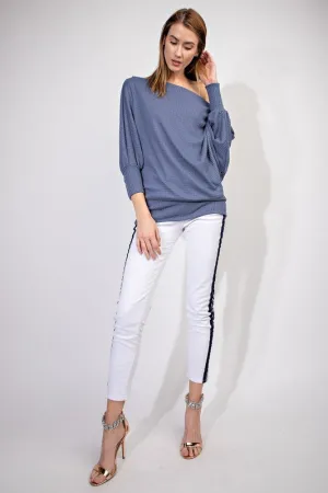 ROXY OFF SHOULDER THERMAL BLUE-