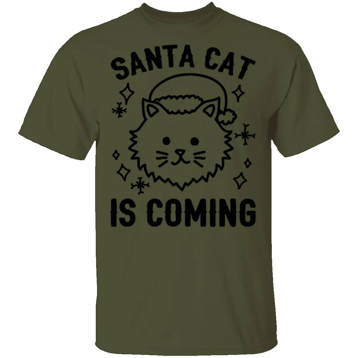 Santa Cat Is Coming T-Shirt