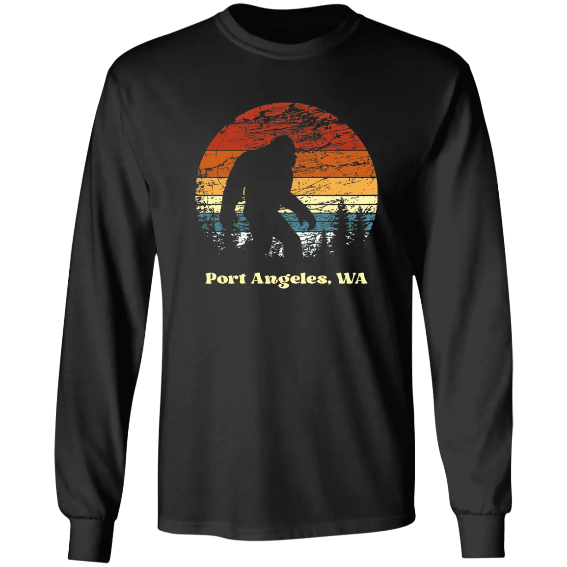 Sasquatch Retro Sunset Grunged PA - Unisex T-Shirts
