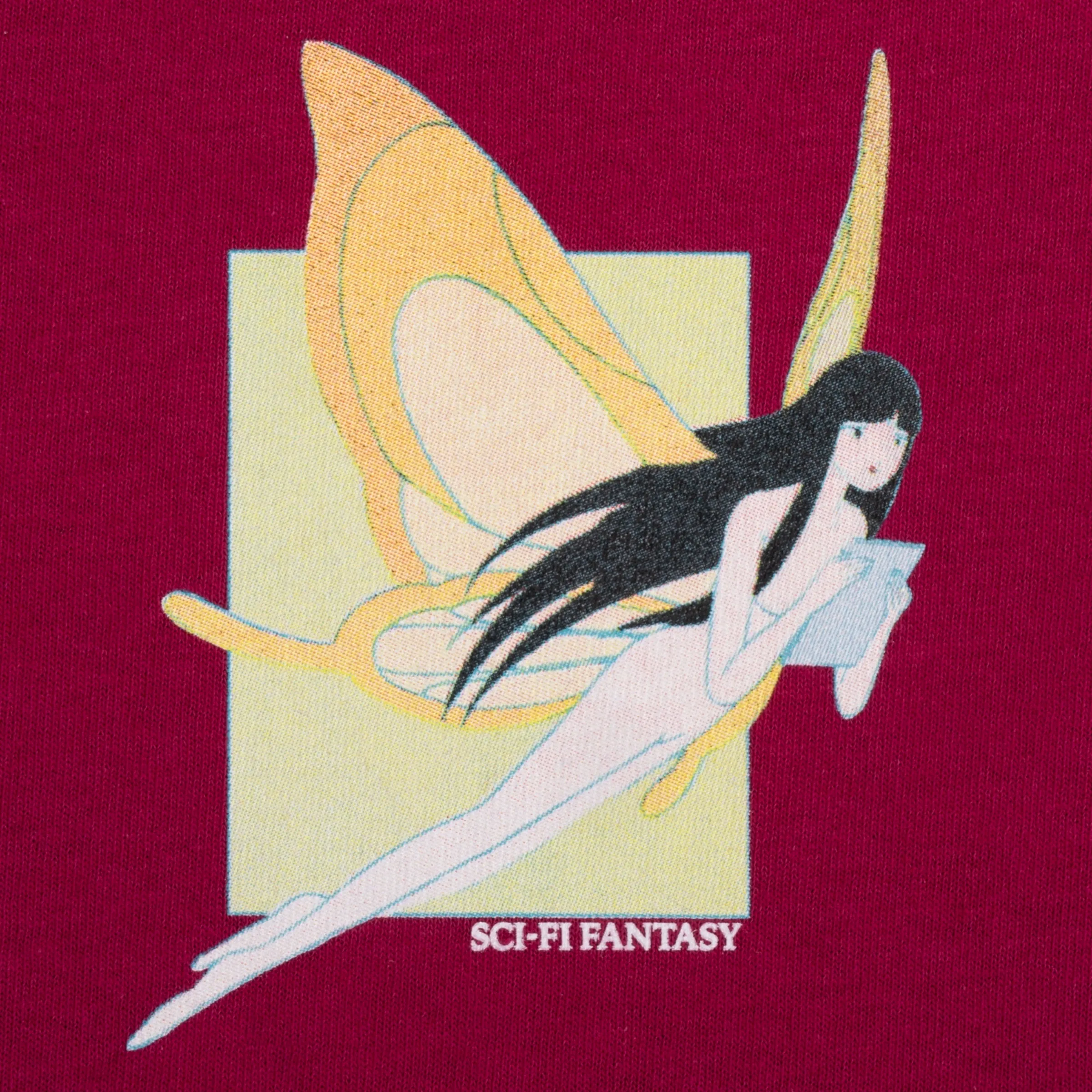 Sci-Fi Fantasy Moth Girl T-Shirt Berry