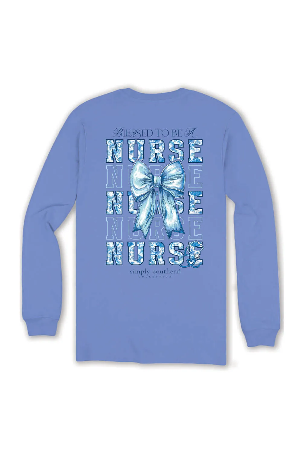 Simply Southern Long Sleeve Blessed Nurse T-Shirt for Women in Vista | LS-NURSE-VISTA