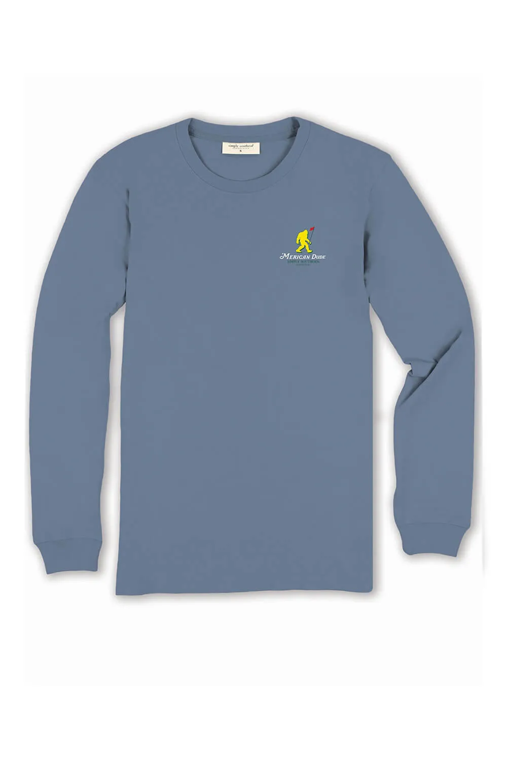 Simply Southern Long Sleeve Sasquatch Golf T-Shirt for Men in Blue | MN-LS-SASQGOLF-BLUESY