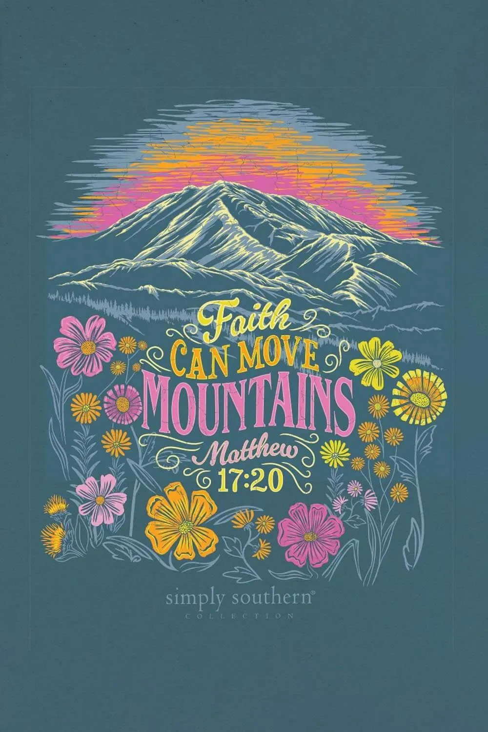 Simply Southern Plus Size Faith Can Move Mountains T-Shirt for Women in Comet | EXT-SS-MOVEMTNS-COMET