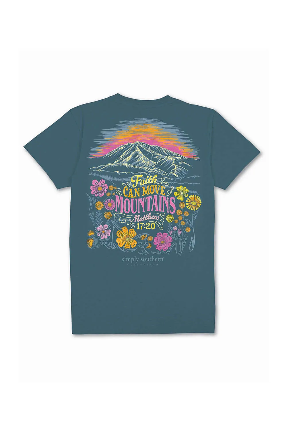 Simply Southern Plus Size Faith Can Move Mountains T-Shirt for Women in Comet | EXT-SS-MOVEMTNS-COMET