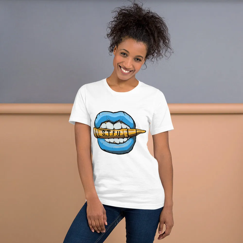 STFU Ice Blue Logo Short-Sleeve Unisex T-Shirt