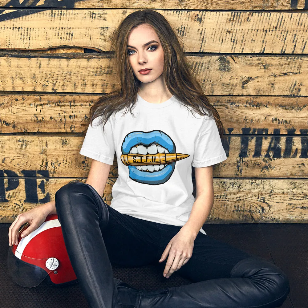 STFU Ice Blue Logo Short-Sleeve Unisex T-Shirt
