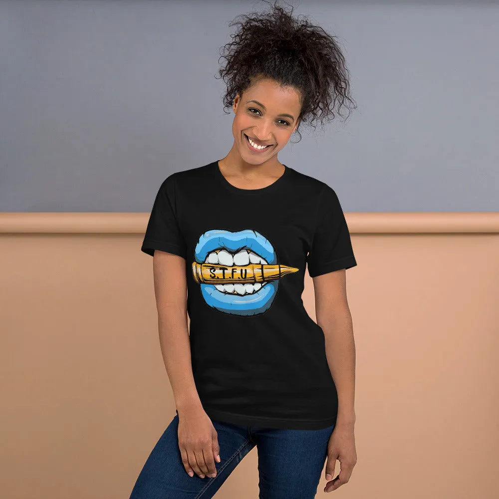 STFU Ice Blue Logo Short-Sleeve Unisex T-Shirt
