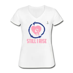 Still I Rise - VNeck T-Shirt - Pink Plue