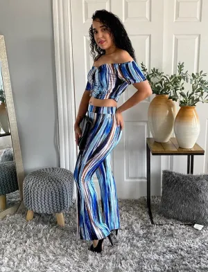 Striped Tie Dye Matching Sets Outfits