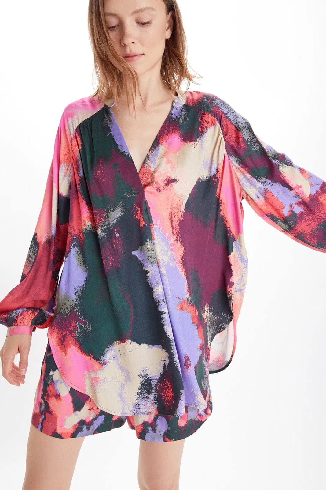 Sunita TENCEL™ Modal Vegan Blouse | Gem Print