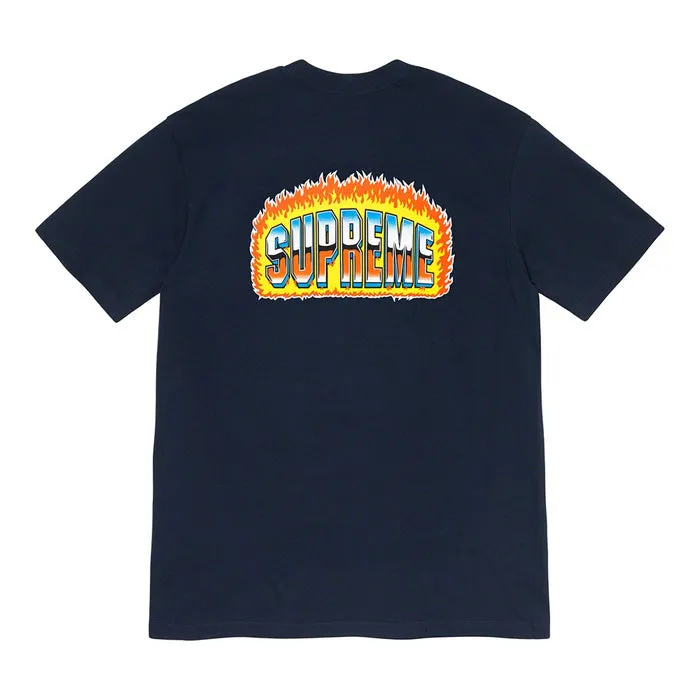 Supreme Chrome Tee- Navy