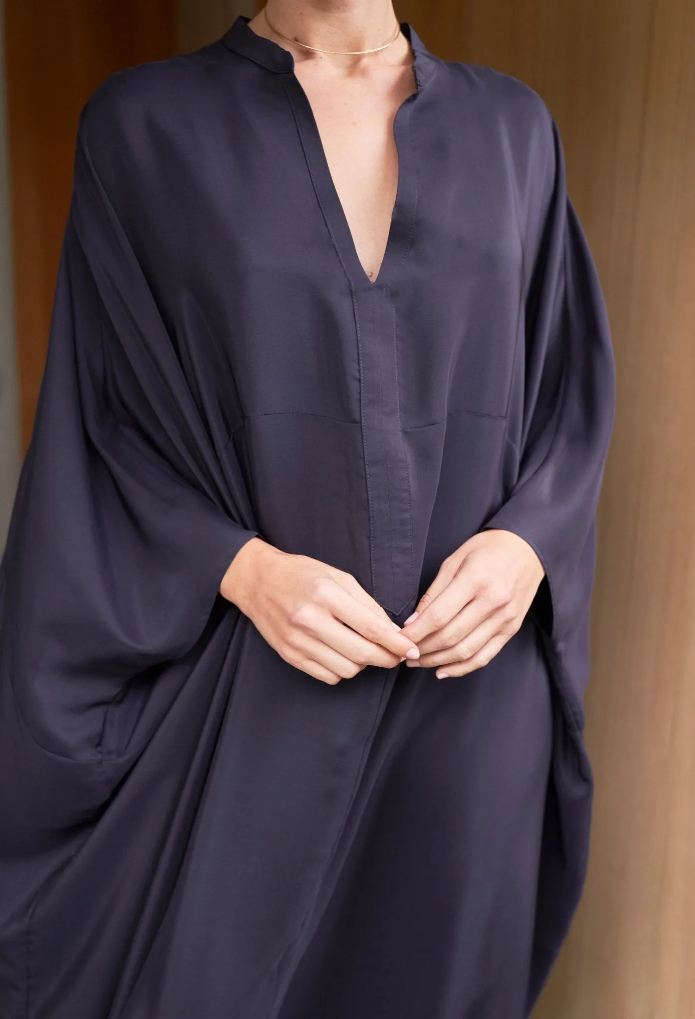 Talitha Silk Aubergine Caftan