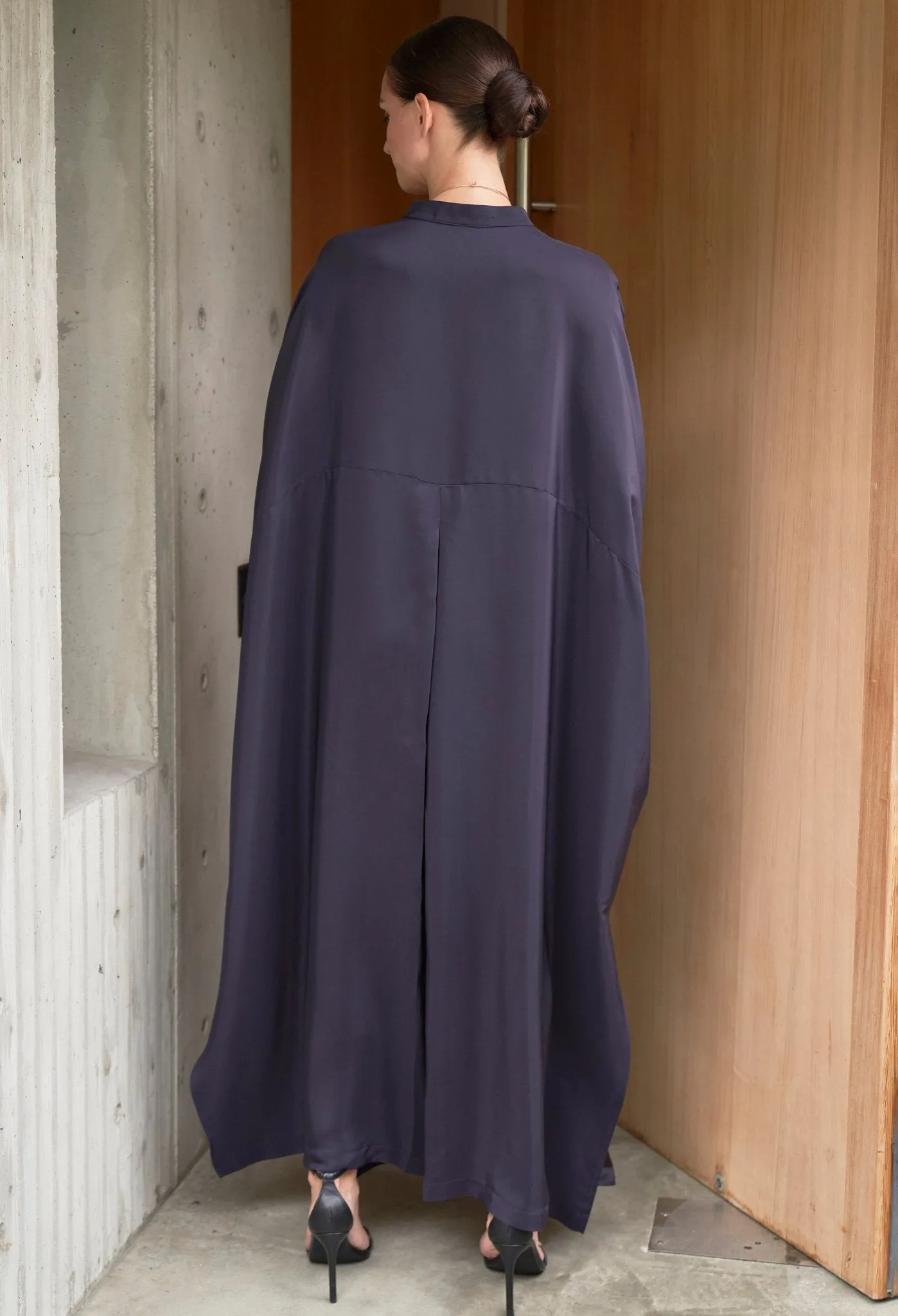 Talitha Silk Aubergine Caftan