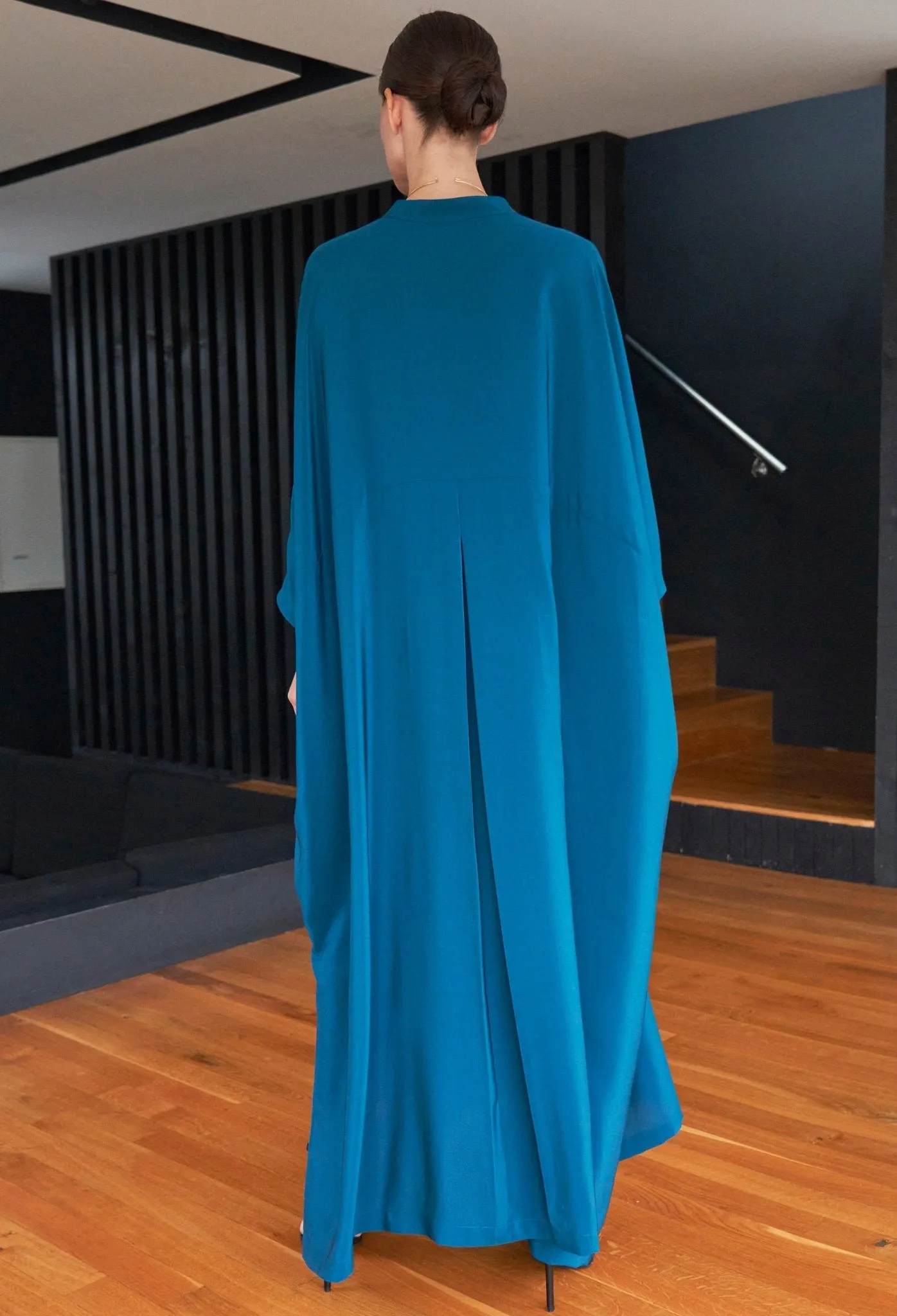 Talitha Silk Teal Caftan