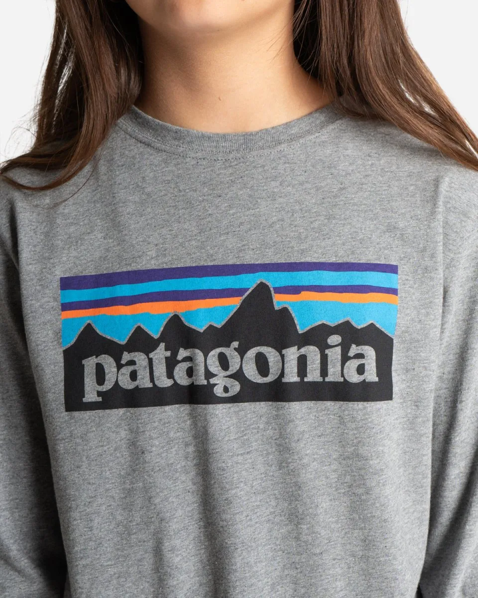 Teens L/S Graphic Organic T-Shirt - Grey